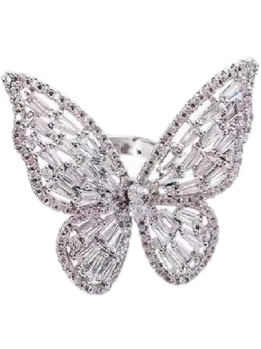Silver Butterfly Statement Ring